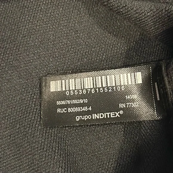 Zara Dark Academia Pullover 3/4 Zip Size 9/10 Youth or Petite Women’s - Picture 4 of 4